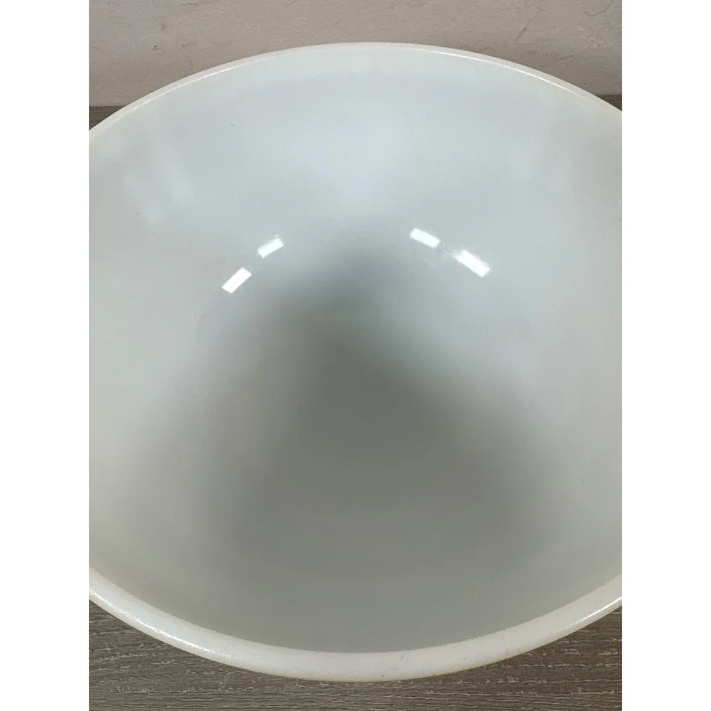 Vintage Pyrex Homestead Mixing Bowl 403 2.5L Tan Speckled Blue Floral Milk Glass